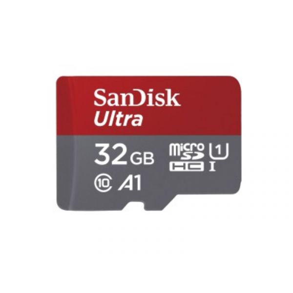 Sandisk MicroSD Ultrakártya 32GB, 120MB/s, A1, Class 10, UHS-I memóriakártya (186500)